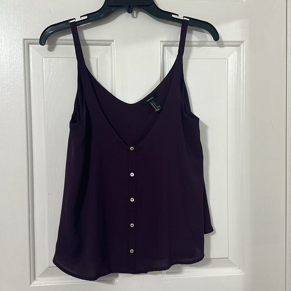 Small spaghetti strapped burgundy top - Picture 4 of 6